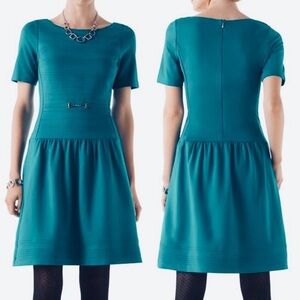 White House Black Market Ponte Pintuck Dress Sz 8